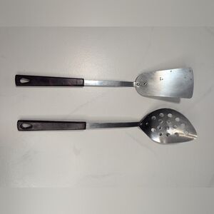 Vintage Kaylan Stainless Steel Utensils- Slotted Spoon & Spatula Mid Century
